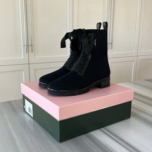Kate Spade knit combat boots